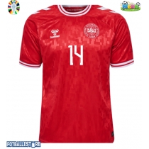 Danmark Mikkel Damsgaard #14 Hjemmedrakt EM 2024 Kortermet